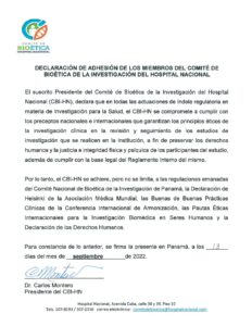 DECLARACIÓN DE ADHESIÓN
